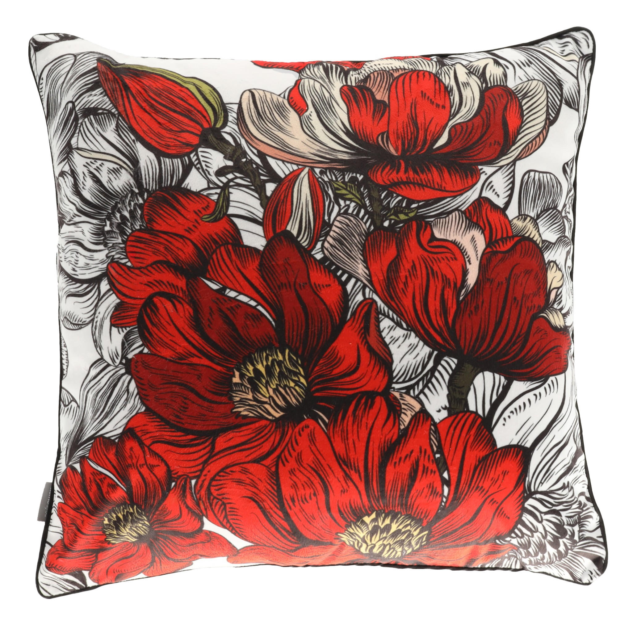 KISSENBEZUG AUS SAMT Verilos - Rot, Textil (45/45cm) - home&you