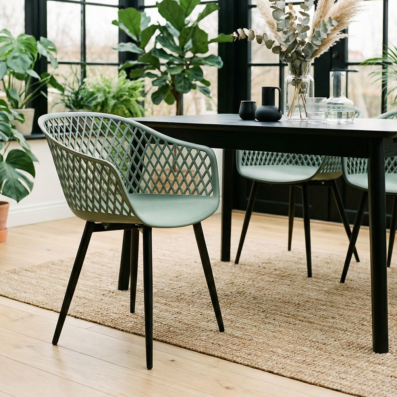 GARTENSTUHL MADEIRA 4ER-SET - Grün, Textil (61/80/57cm) - IDIMEX