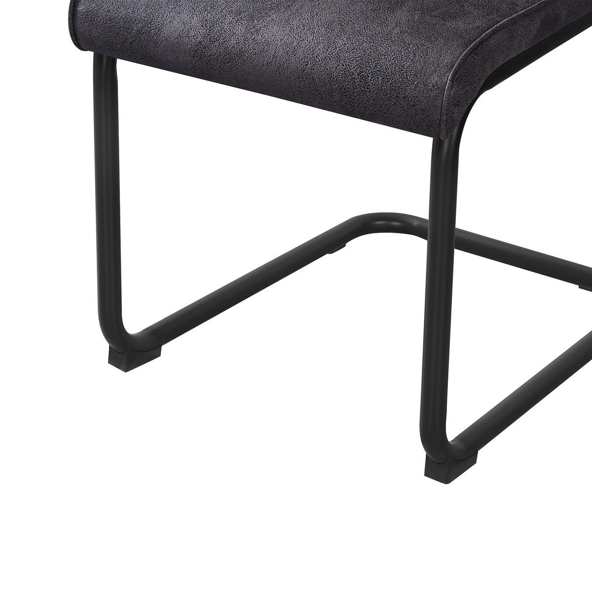 SCHWINGSTUHL THEO Anthrazit 4 Stück - Anthrazit, Textil/Metall (44/98/58cm) - B&D Home