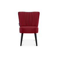 COCKTAILSESSEL DUCO auf hohen Beinen, Rot/Schwarz - Rot/Schwarz, Holz/Textil (63/89/65cm) - KONSIMO®