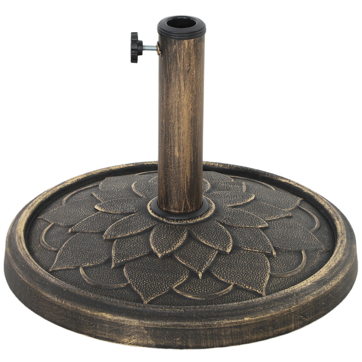 SONNENSCHIRMSTÄNDER Bronze 12 kg - Bronzefarben, Kunststoff (46/46cm) - PANGIVO