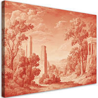 WANDBILD landschaftsarchitektur natur - Rot, Textil (60/40cm) - Feeby