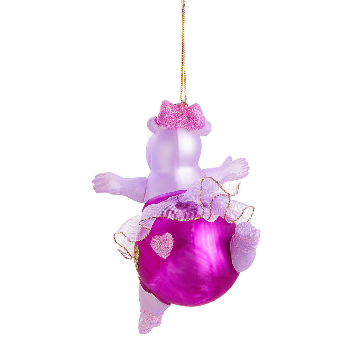 BAUMANHÄNGER Hang On Ballett Hippo - Rosa, Glas (4/13/9cm) - Butlers