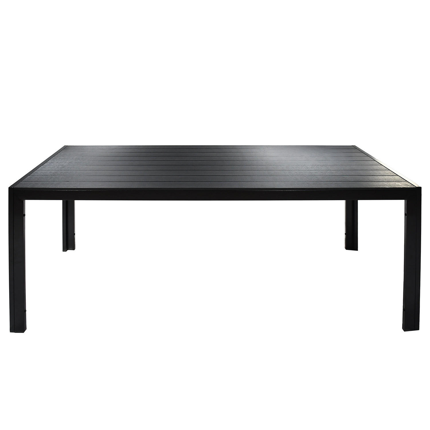 GARTENTISCH - Stahl / Polywood - Schwarz, Holzwerkstoff/Metall (90/200/74cm) - home24