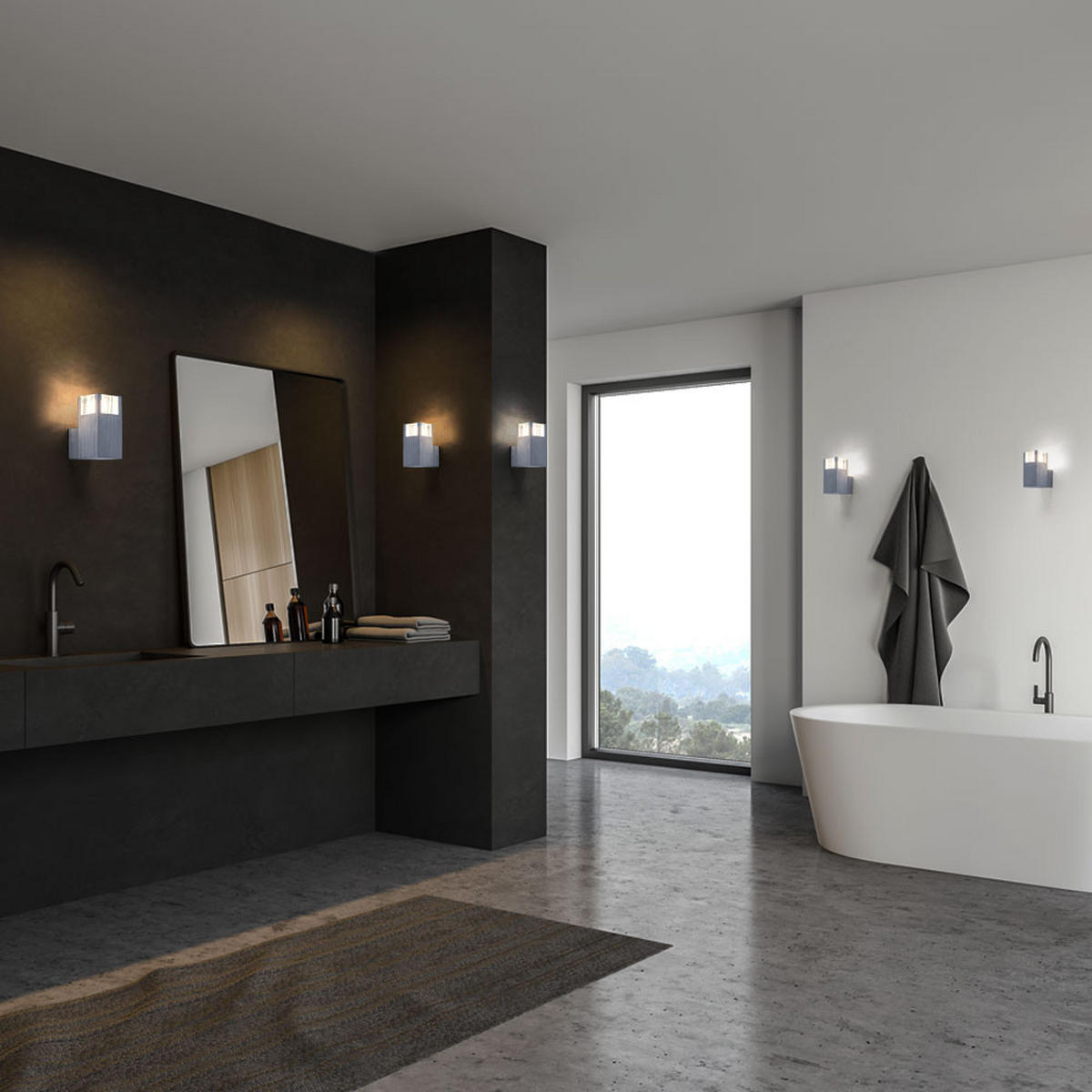 LED WANDLEUCHTE AMOENA Aluminium Silber - Silberfarben, Metall (5/10/7.5cm) - Globo Lighting