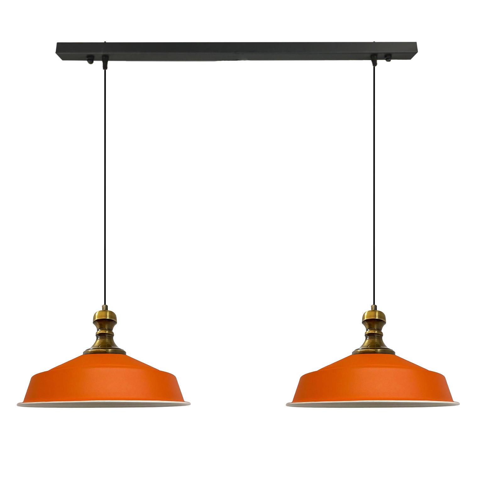 Bamyum Pendelleuchte Weiß Hochglanz, Orange 40x28x36 cm