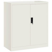 AKTENSCHRANK WEISS 79X40X90 CM STAHL - Schwarz/Weiß, Metall (40/90/79cm) - vidaXL