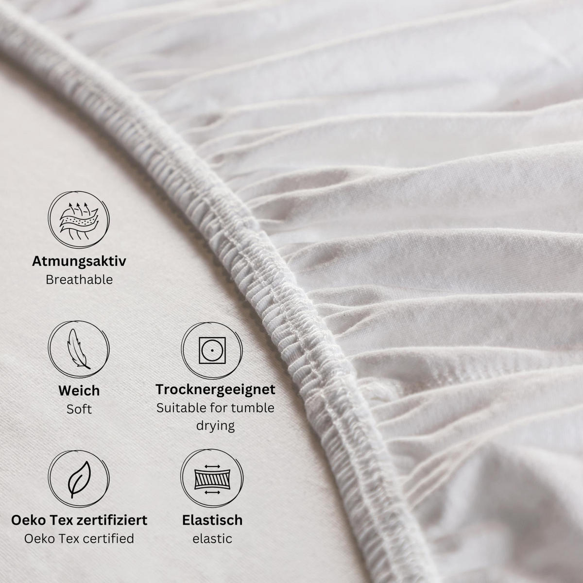 TOPPER SPANNBETTLAKEN BASIC - Weiß, Textil (140/200cm) - Schöner Wohnen