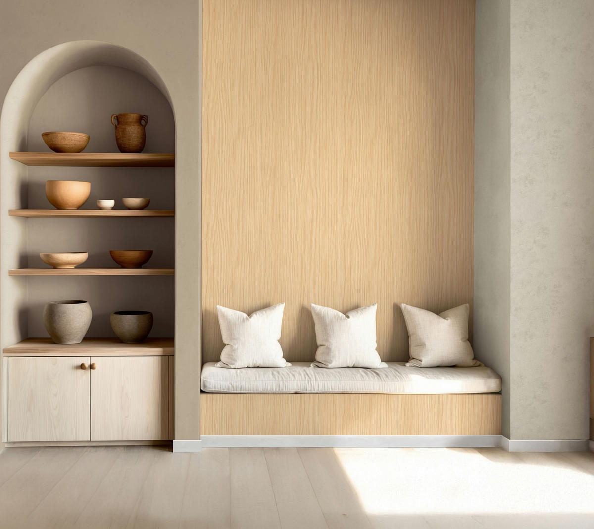 SELBSTKLEBENDE Tapete Holz Tapete braun - Braun, Papier (53/600cm) - marburg