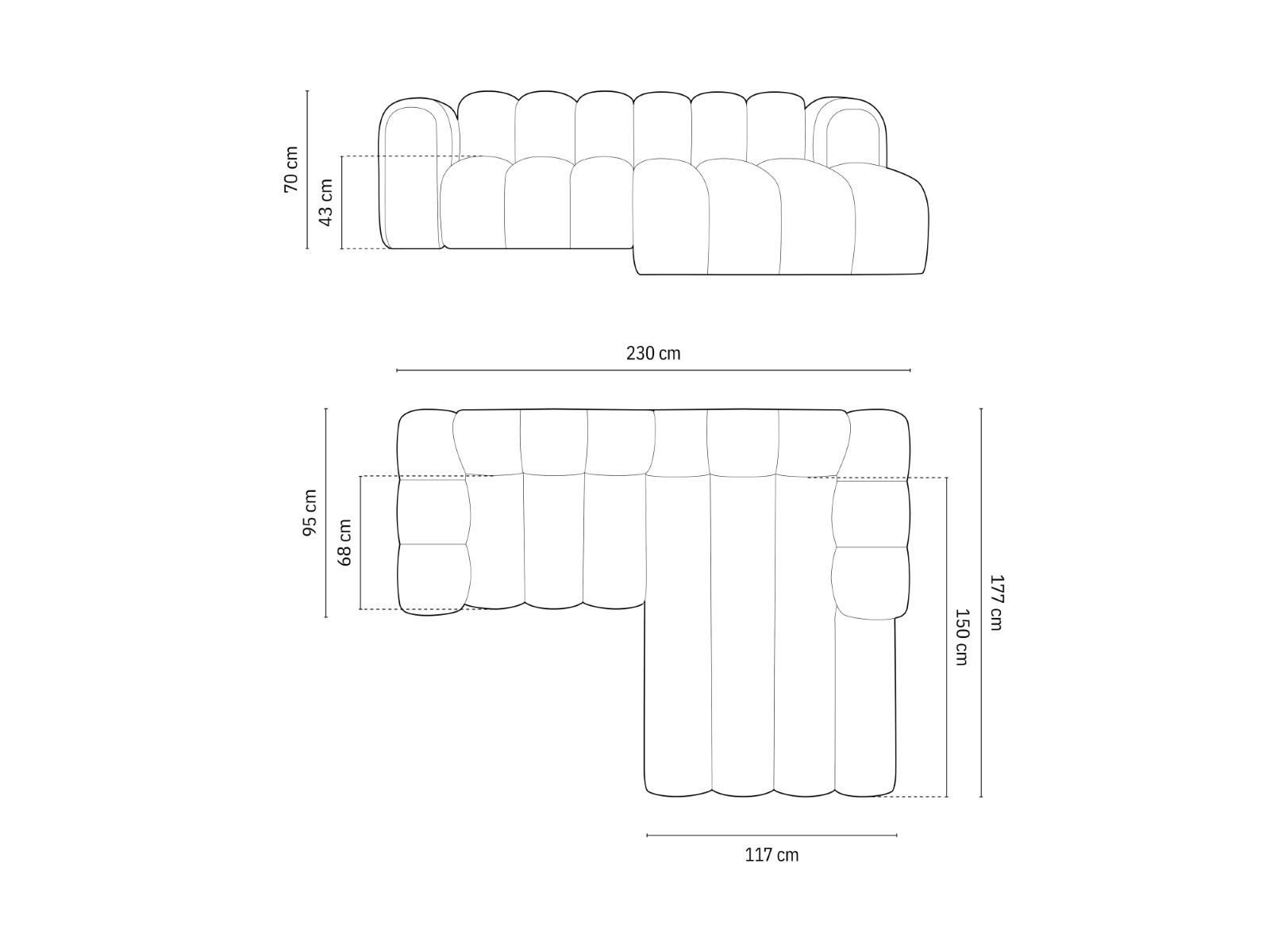 Thumbnail - Micadoni Ecksofa, Terra cotta, Textil, 3-Sitzer, L-Form, 230x177 cm, Hergestellt in Europa, Wohnzimmer, Sofas & Couches,...
