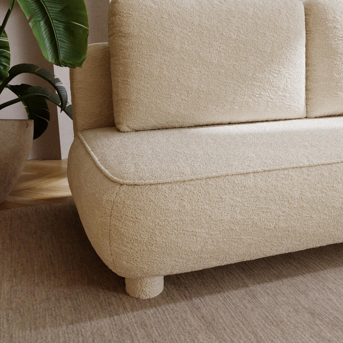 SOFA Olivgrün BELLY - Olivgrün, Holzwerkstoff (209/96/96cm) - Compleo24