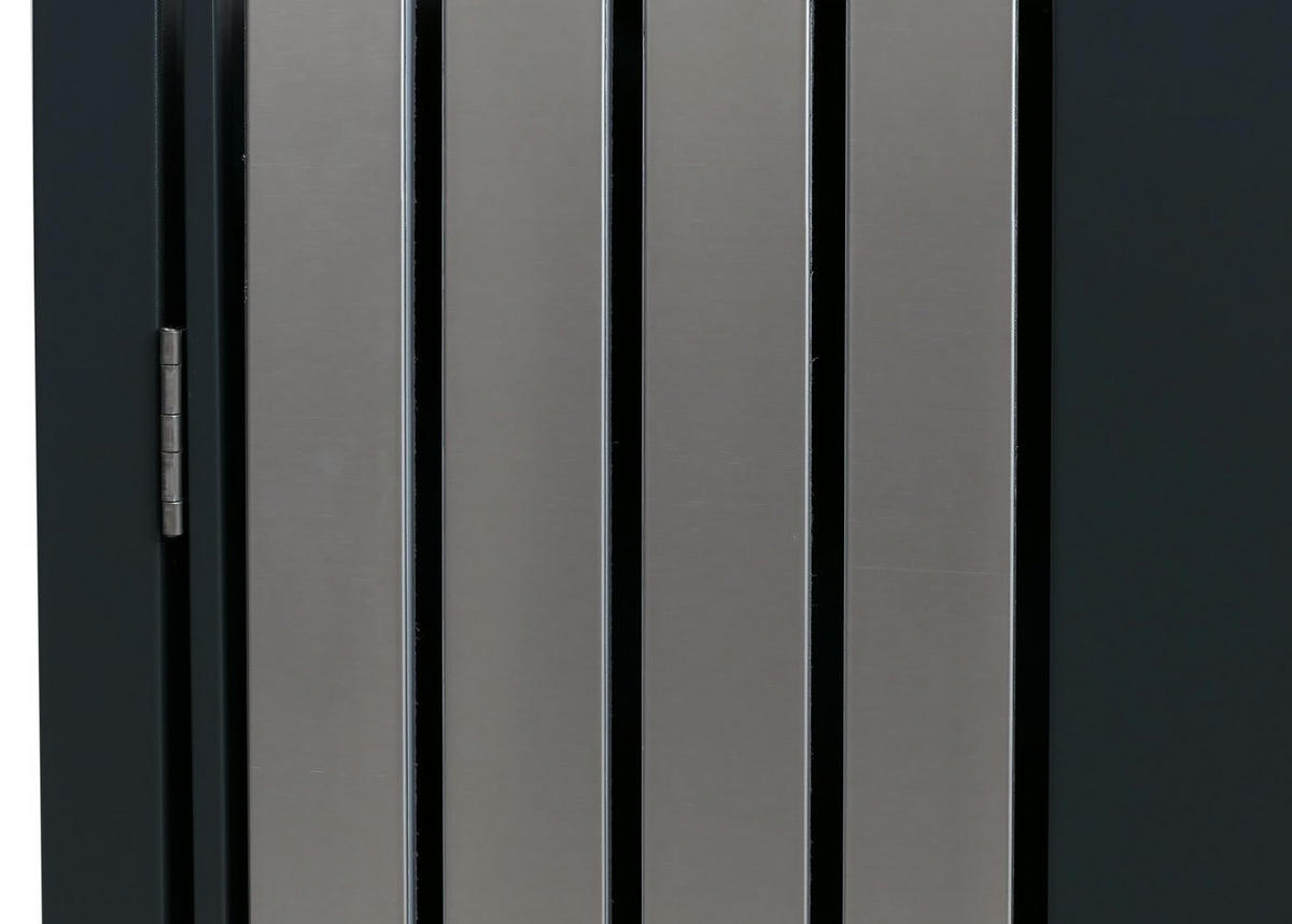 MÜLLTONNENVERKLEIDUNG Anthrazit, Silber - Anthrazit/Silberfarben, Metall (260/125/84cm) - MCW