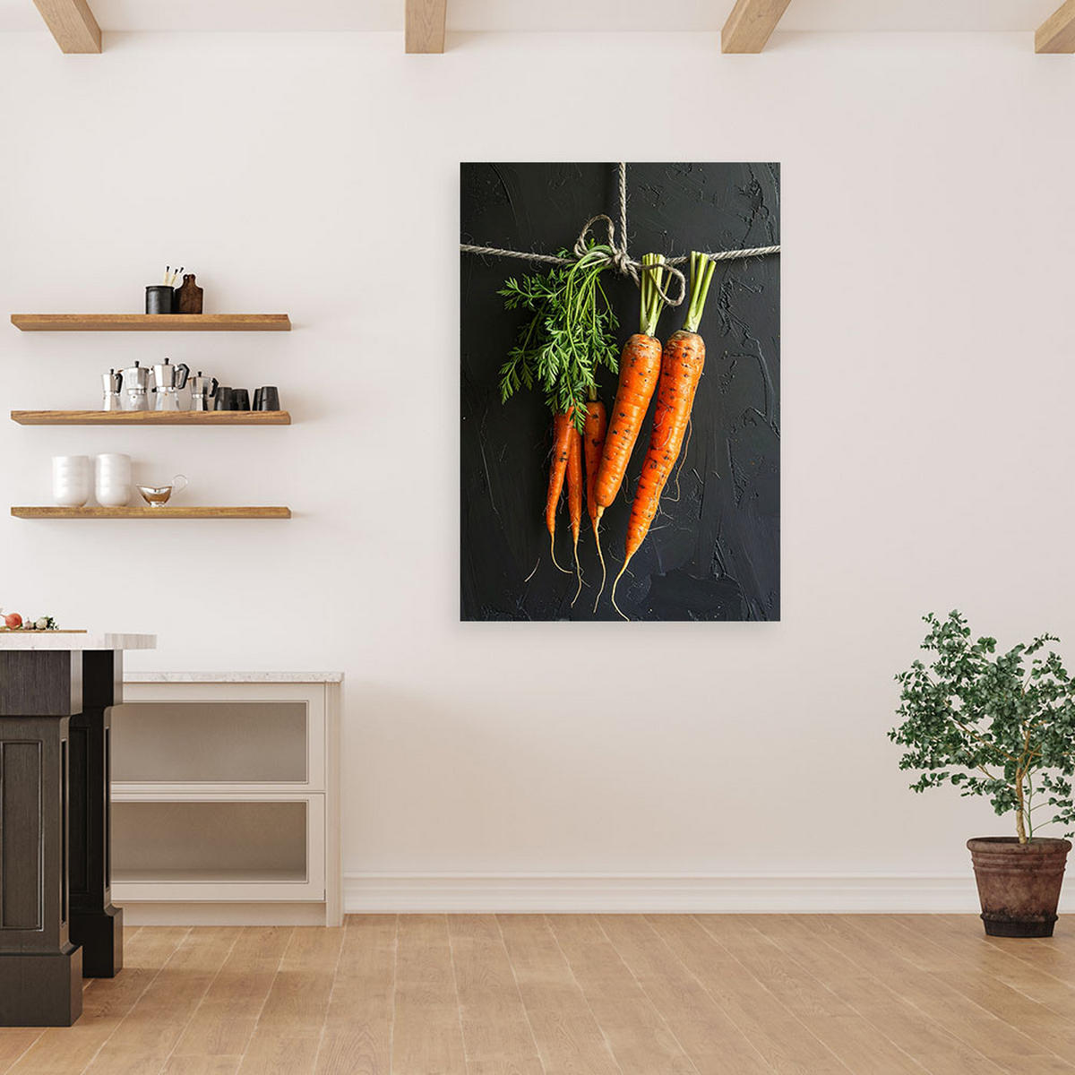 LEINWANDBILD Essen & Trinken 40x60cm - Orange, Textil (40/60cm) - Feeby