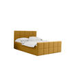 BOXBETT mit Bettkasten und Matratze Topper HANA Stoff Matt Velvet Gelb 140x200 cm H2-Pocket - Gelb, Holz/Textil (140/200cm) - Kaiser Möbel