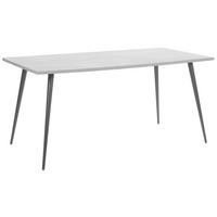ESSTISCH 160/80/76 cm Hellgrau Rechteckig Santiago - Grau, Holzwerkstoff (160/80/76cm) - Beliani