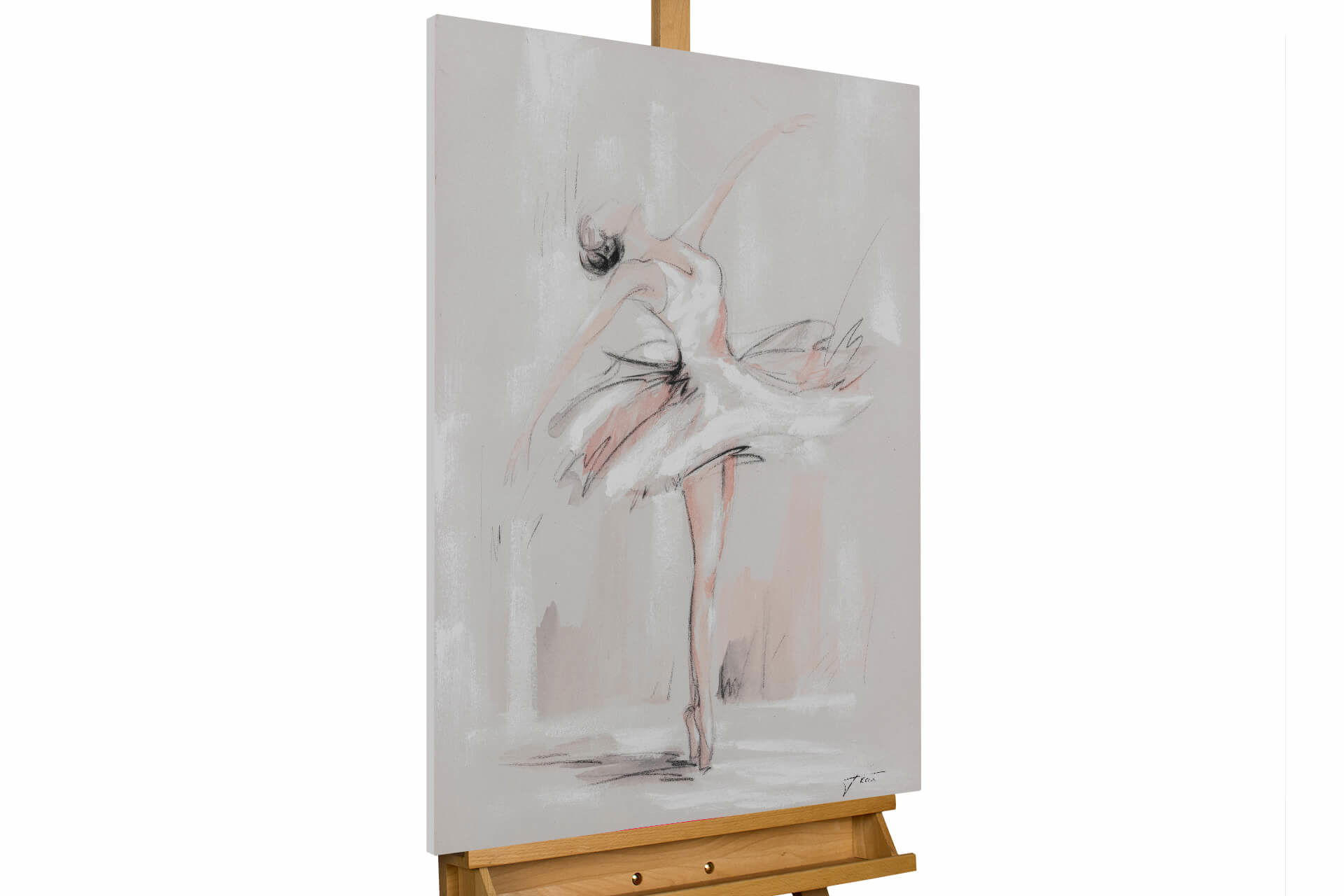 ACRYLBILD HANDGEMALT 60/90 cm - Beige, Holz/Textil (1.3/90cm) - KUNSTLOFT