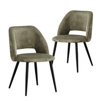 STUHL VICKY 2 Stück - Grün, Metall (53/81/58cm) - B&D Home