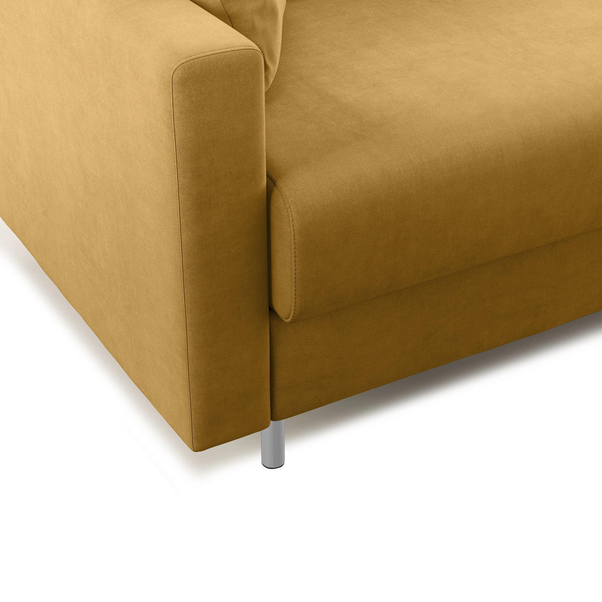 SCHLAFSOFA Megan - Gelb, Textil (208/97/96cm) - Divani.store