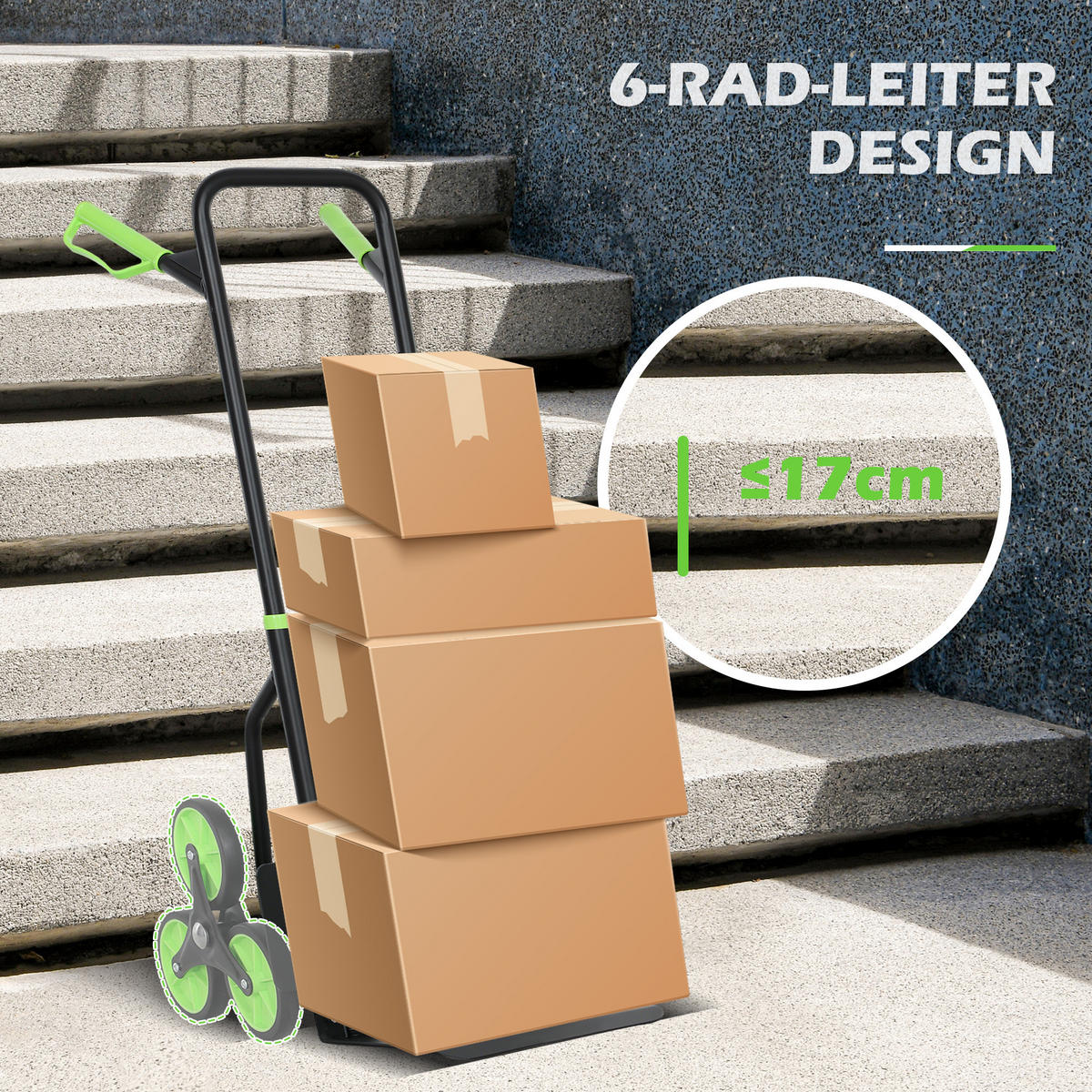 TREPPENSTEIGER Stahl Kunststoff Schwarz - Schwarz, Metall (38/106.5/44cm) - DURHAND