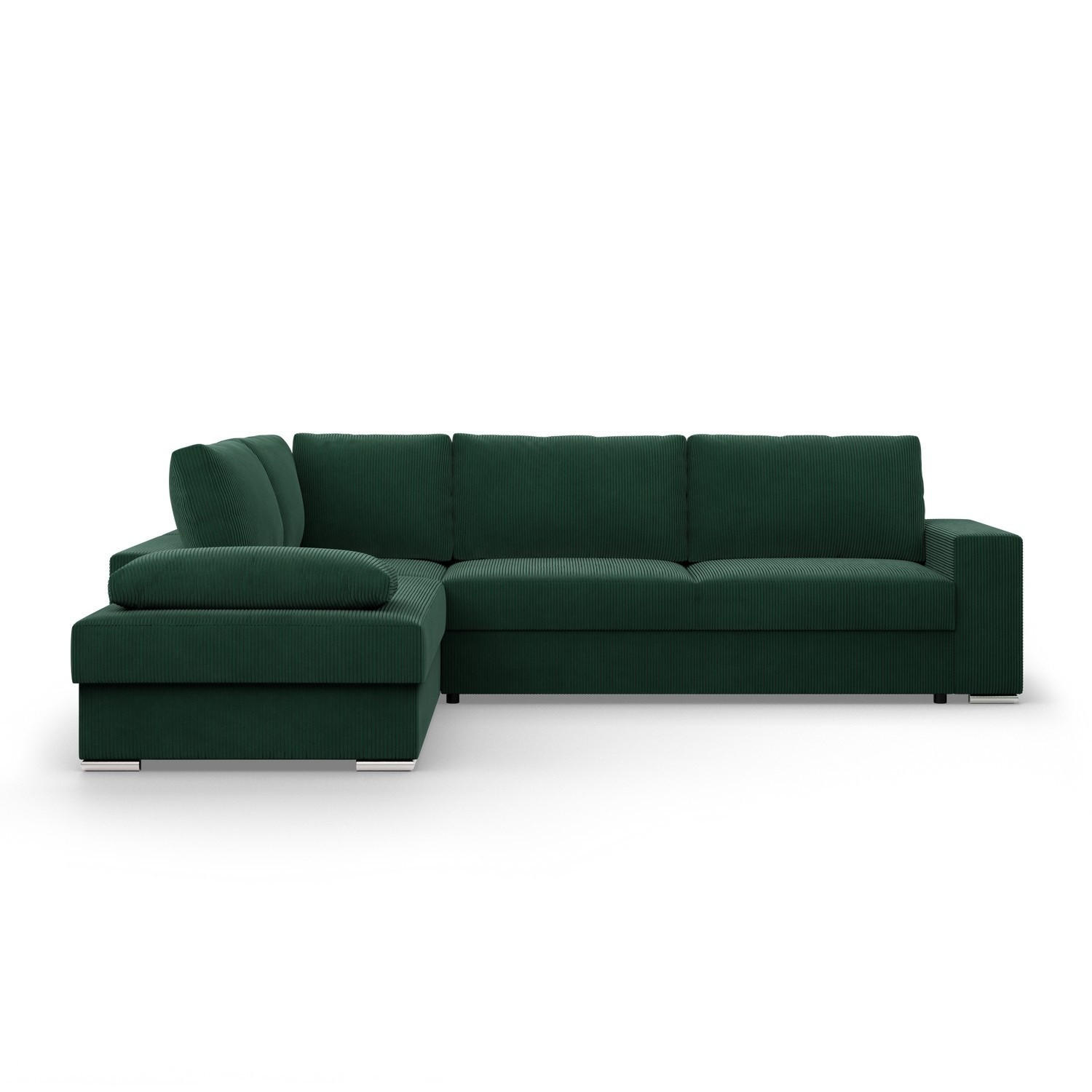 ECKSOFA MIT SCHLAFFUNKTION VELANO Dunkelgrün - Dunkelgrün, Textil (231/287cm) - Mebligo