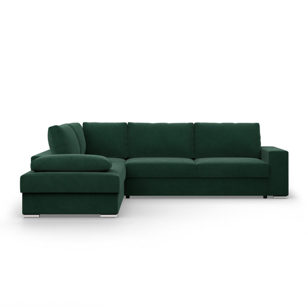 ECKSOFA MIT SCHLAFFUNKTION VELANO Dunkelgrün - Dunkelgrün, Textil (231/287cm) - Mebligo