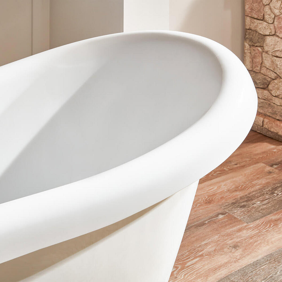 FREISTEHENDE Badewanne FAMA - 176 x 74 cm - Weiß, Keramik (176/79/74cm) - Home Deluxe