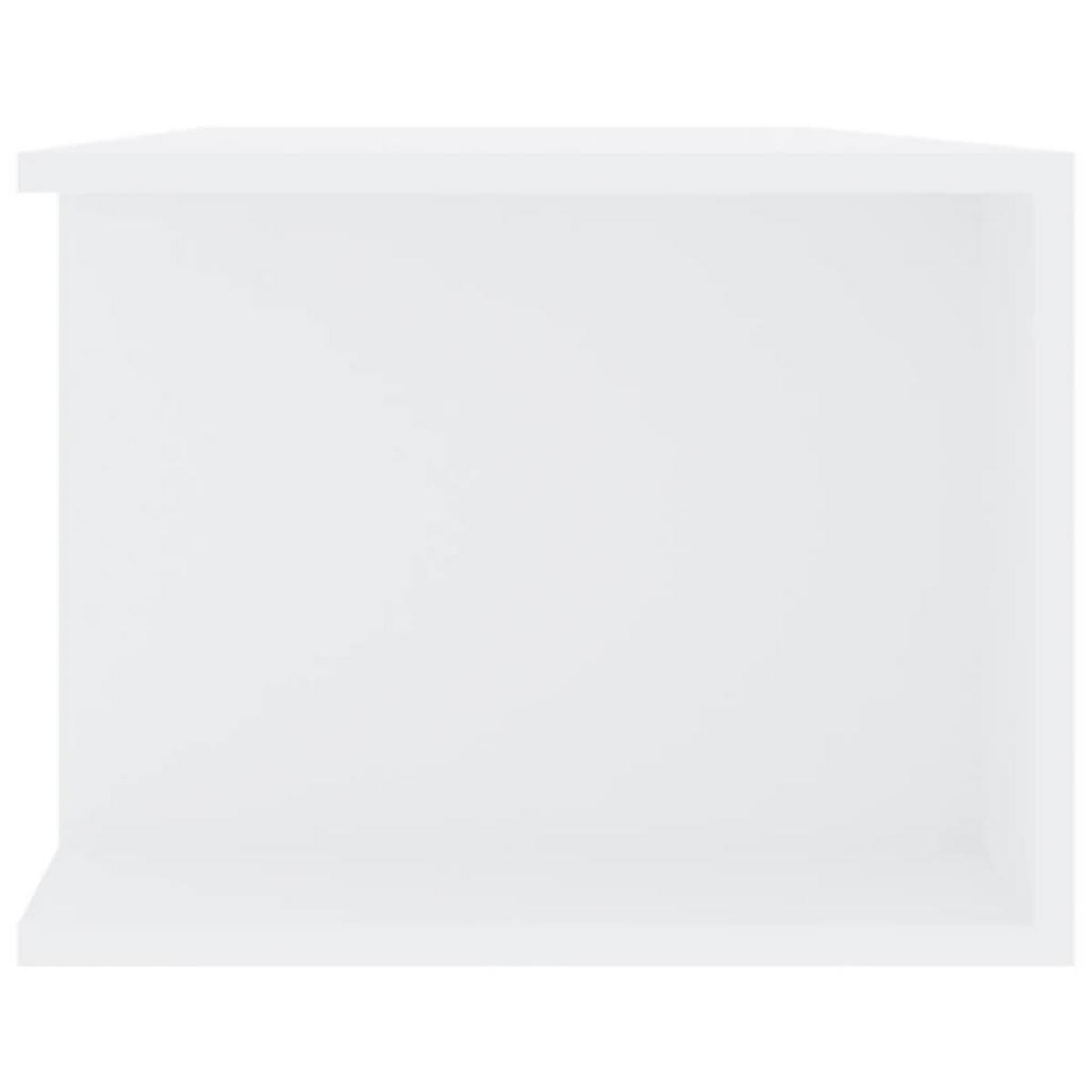 LOWBOARD mit LED und 2 Glasablagen, 135/39/30 cm, aus Holzwerkstoff, in Weiß - Weiß, Holz (135/30/39cm) - vidaXL