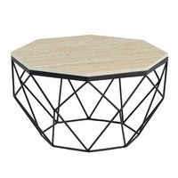 COUCHTISCH DIAMOND Eisen rechteckig Beige 70cm - Beige/Schwarz, Stein/Metall (70/70/38cm) - riess-ambiente