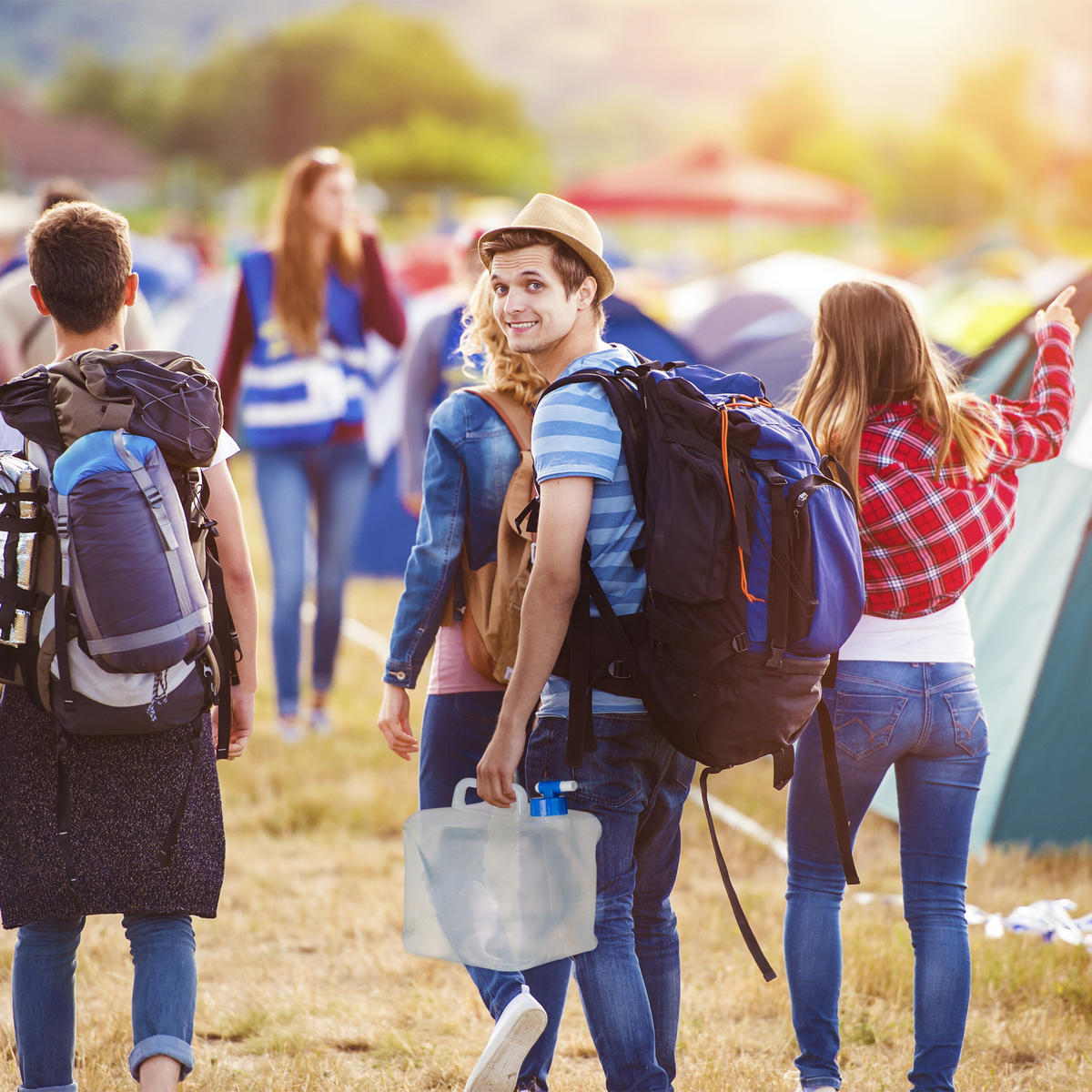 4XWASSERKANISTER - Transparent, Kunststoff/Textil (17/9/17cm) - Relaxdays