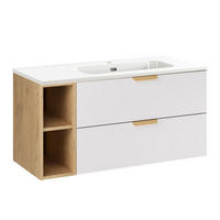 WASCHTISCH 101cm Oria Weiß - Weiß, Holzwerkstoff (101/50/46cm) - Petits-meubles