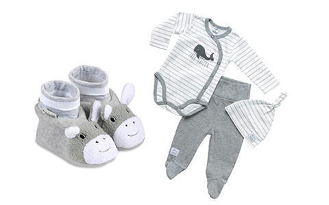 Babykleidung grau