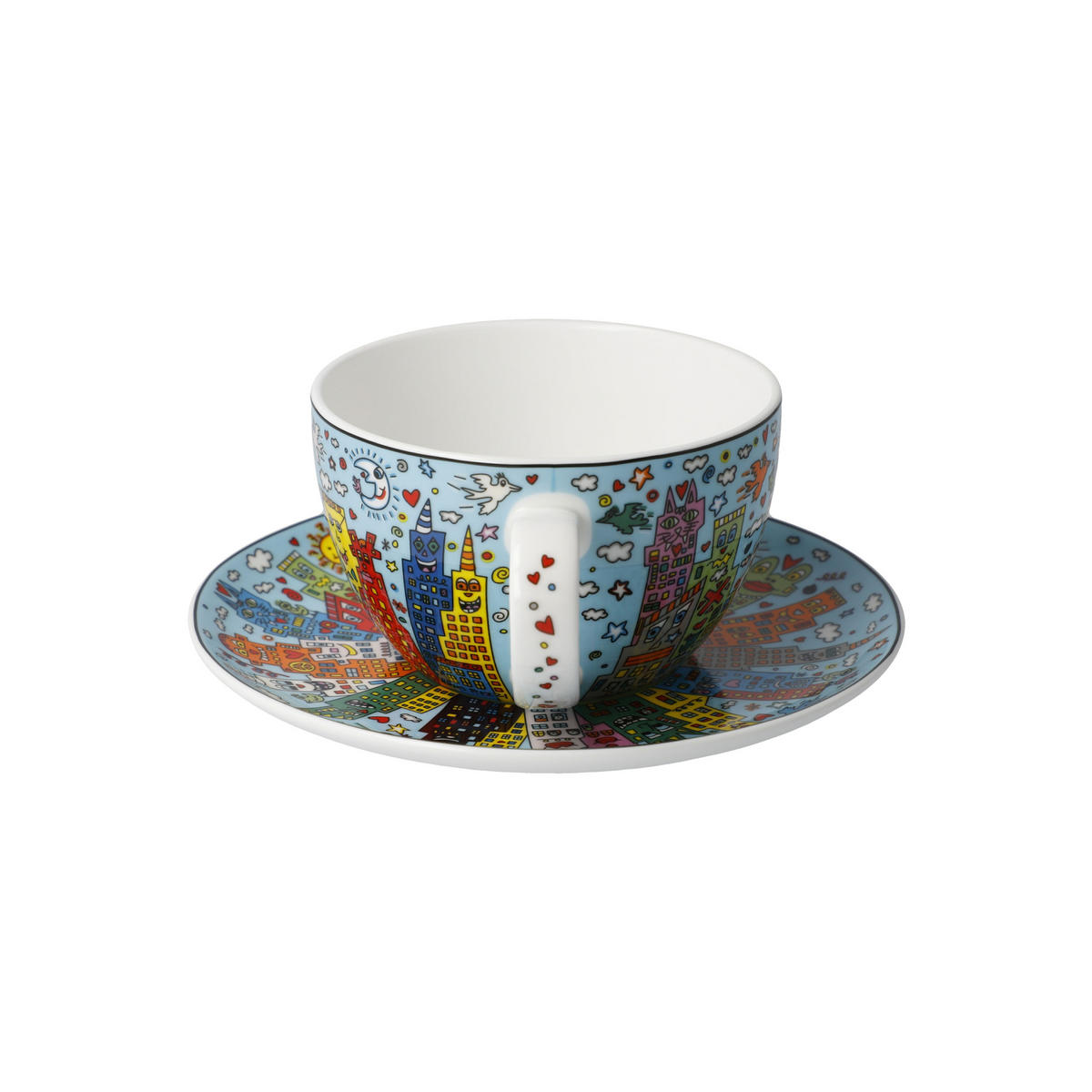 TEETASSE James Rizzi My New York City Day, Fine Bone China, Bunt, 250 ml - Multicolor, Keramik (0.25L) - Goebel