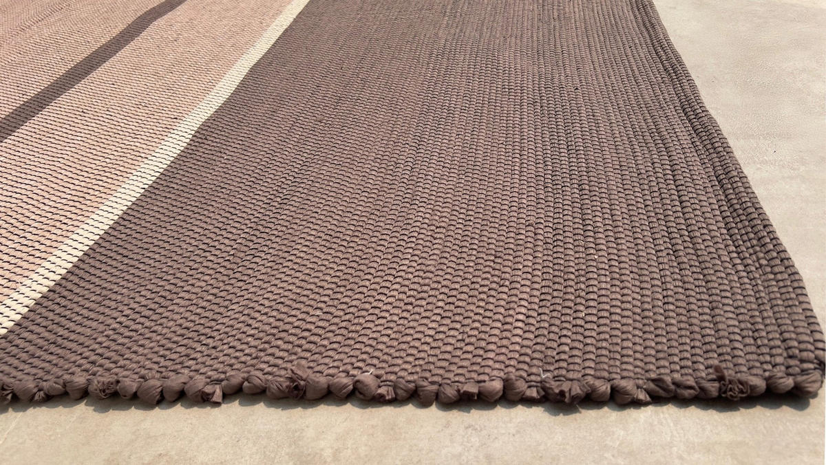 TEPPICH aus recycelten Fasern handgewebt beige - Beige, Naturmaterialien (140/200cm) - AFK Living