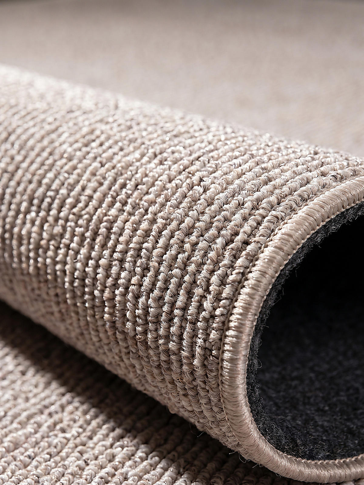 TEPPICH Niederflor Uni COLFOSCO Polypropylen Beige 133 x 133 cm - Beige, Textil (240/340cm) - KADIMA DESIGN