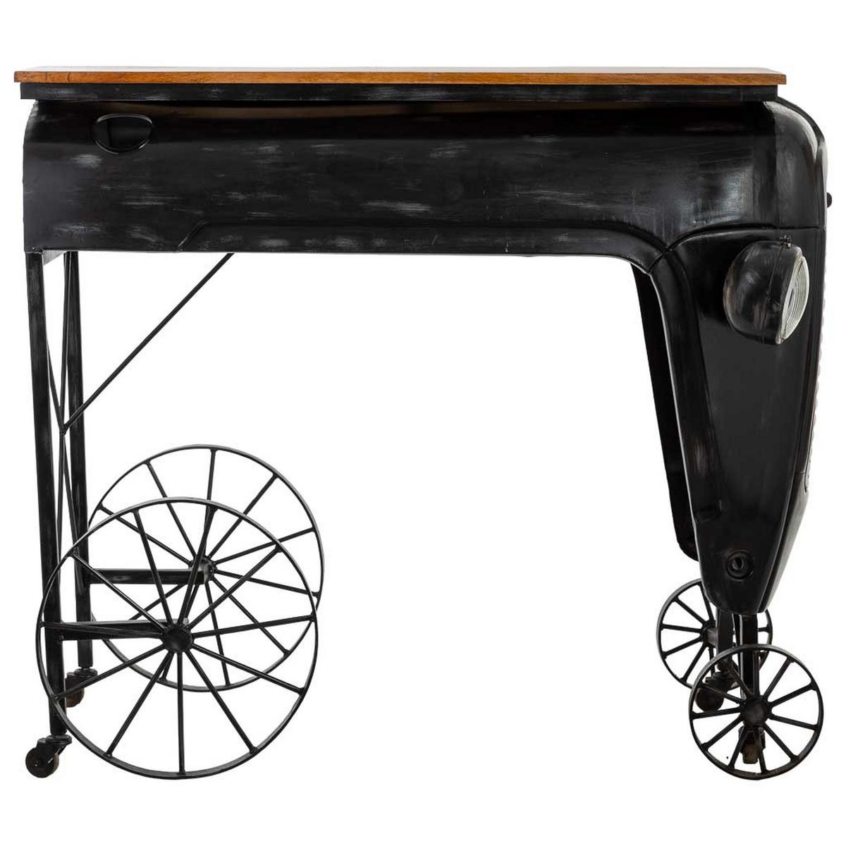 KONSOLENTISCH, 117x71x107cm - Schwarz, Metall (71.12/116.84/106.68cm) - Wanderlust