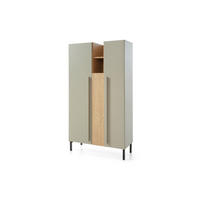 KINDERHOCHKOMMODE SORENTO 05 90/40/165 in Eukalyptus/Baltic Düne Eiche/Schwarzer Onyx - Eukalyptusholzfarben/Eichefarben, Holzwerkstoff (90/165/40cm) - Deine Möbel 24