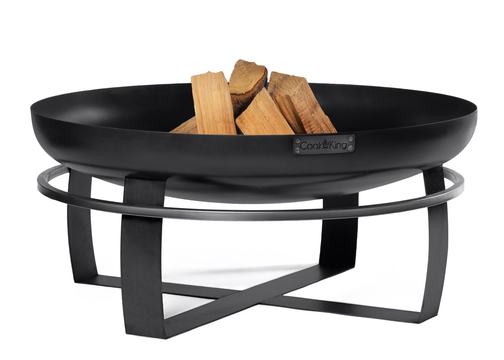 FEUERSCHALE Maryland Stahl rund Ø 60 cm - Schwarz, Metall (60/36/60cm) - Mr. Deko