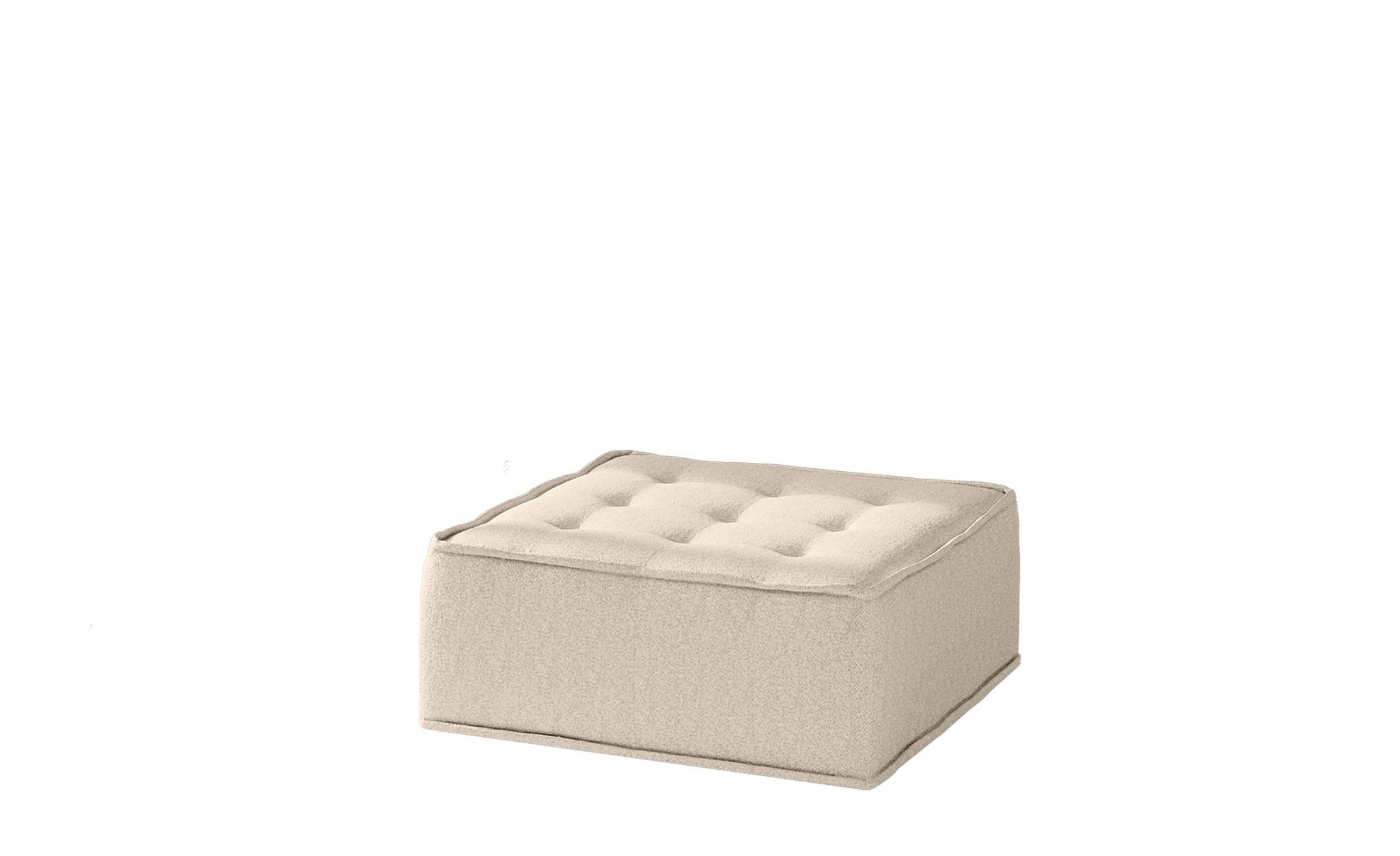 Fun Möbel Polsterhocker Creme 90x38x90 cm