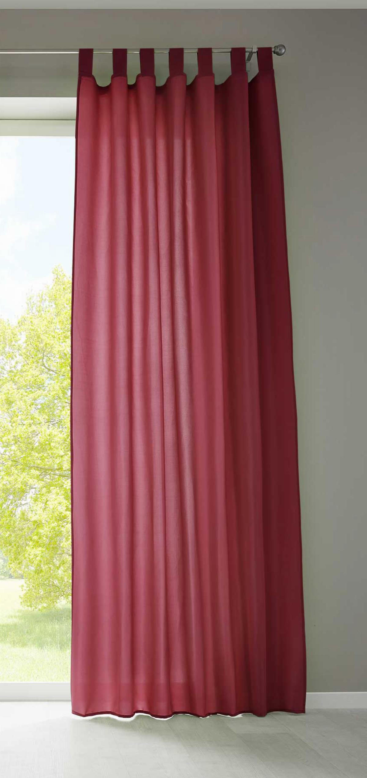VORHANG POTSDAM HxB 245x140 cm Bordeaux - Bordeaux, Textil (140/245cm) - Gardinenbox