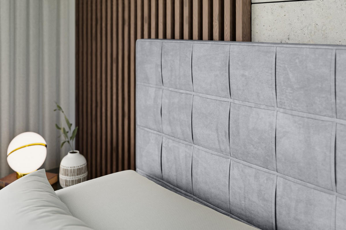 BOXSPRINGBETT elektrisch verstellbar mit 2 Matratzen H4/Taschenfederung OSTO EL 180 x 200 Grau - Grau, Holzwerkstoff (187/200cm) - ALTDECOR