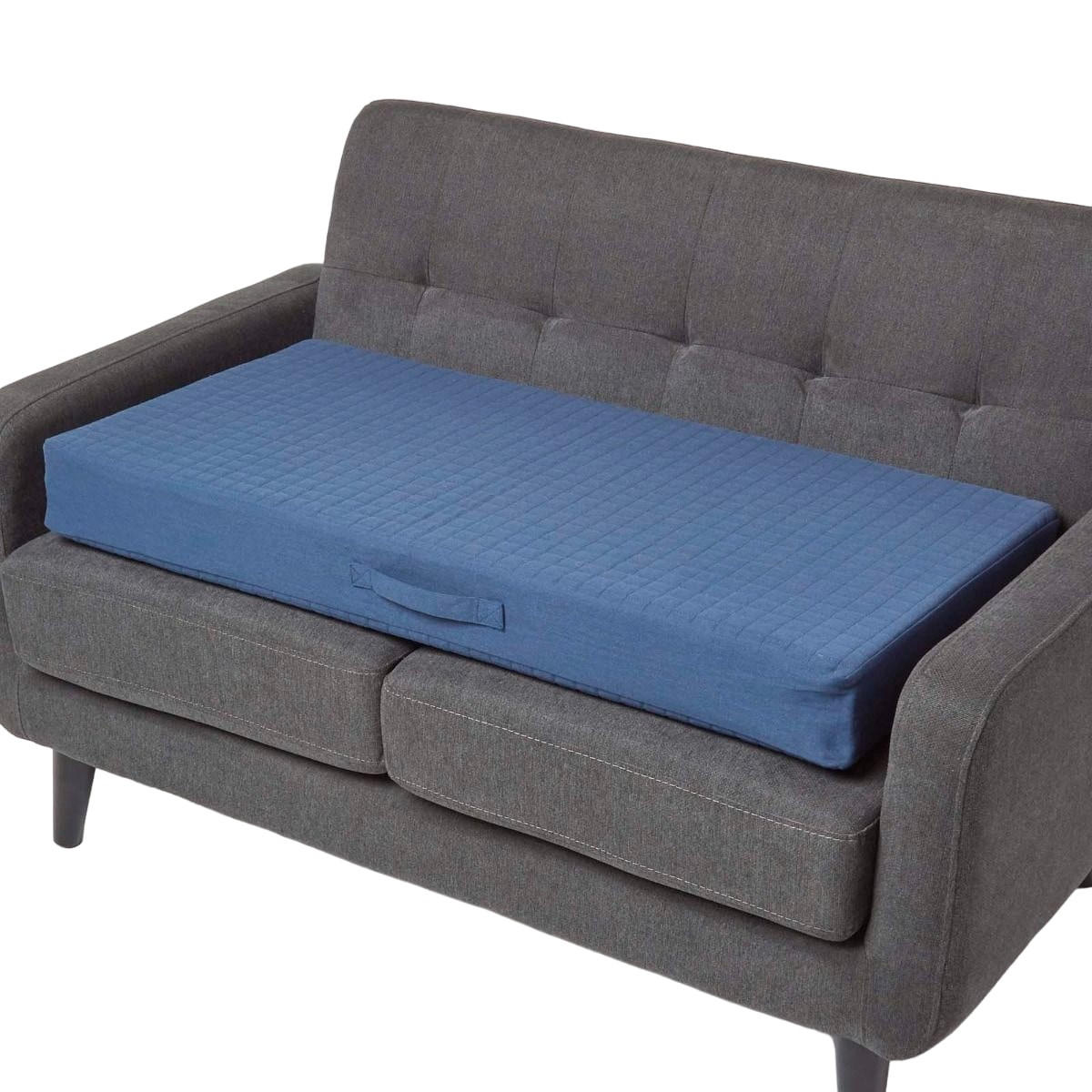 SOFA-AUFLAGE dunkelblau 100/50/10 cm – Sitzkissen orthopädisch - Dunkelblau, Textil (100/50/10cm) - Homescapes