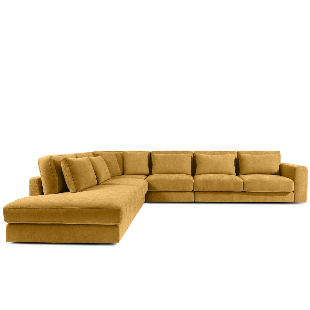 ECKSOFA XL links VERUS - Gelb, Holz/Holzwerkstoff (377/328cm) - KONSIMO®