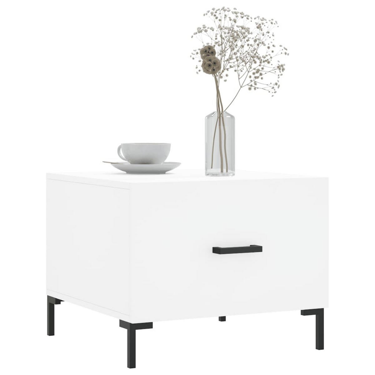 COUCHTISCHE 2 Stk. Weiß 50x50x40 cm Holzwerkstoff - Weiß, Holzwerkstoff (50/50/40cm) - furnicato
