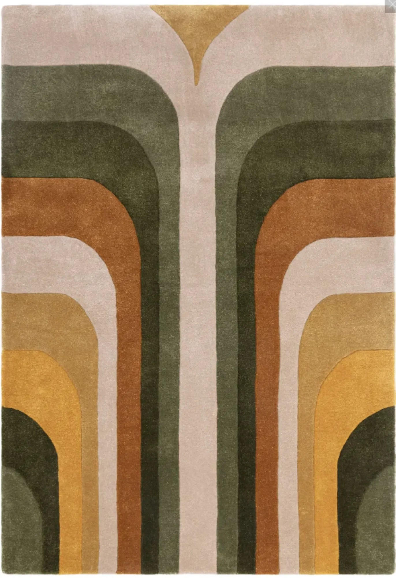 WOHNZIMMERTEPPICH modern grün Retro-Stil 160x230 cm TIPPY - Grün, Textil (160/230cm) - Novatrend