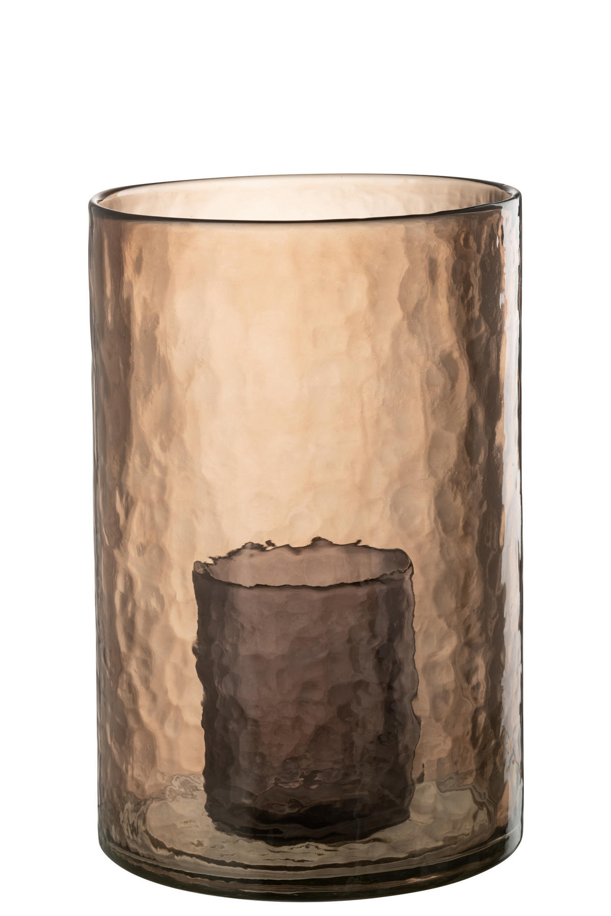 KERZENHALTER DUBBEL - Glas - Braun - L - Braun, Glas (20.5/30.5cm) - J-Line