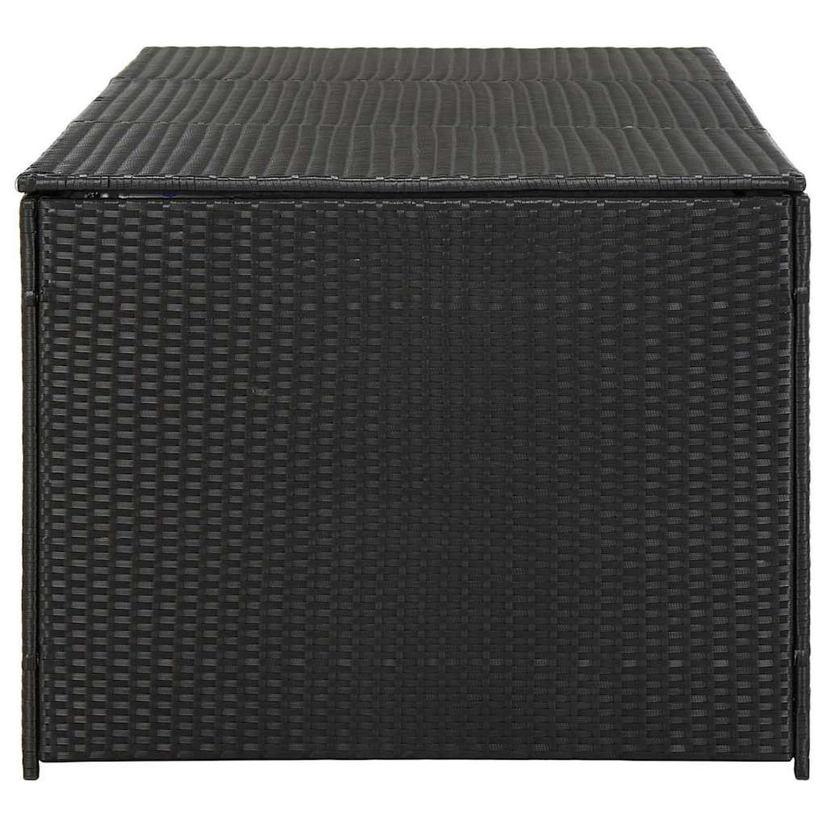 GARTENBOX Poly Rattan 180/90/70 Cm Schwarz - Schwarz, Kunststoff (180/70/90cm) - vidaXL