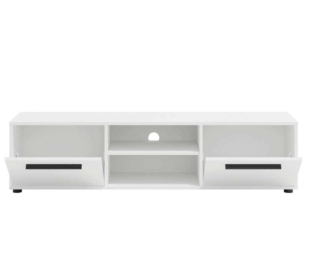 RTV-SCHRANK Maxivo 150 Kaschmir, zweitüriger TV-Tisch - Kaschmir/Schwarz, Holzwerkstoff (150/38/40cm) - Bettso