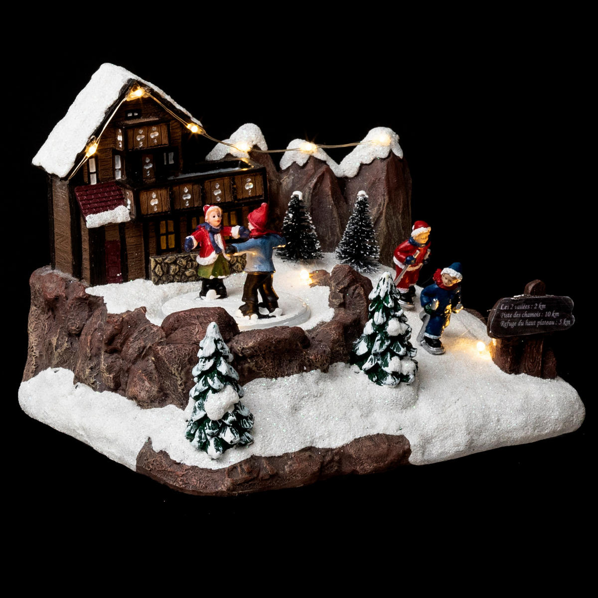 WEIHNACHTSDORF Eisbahn LED-Beleuchtung - Multicolor, Kunststoff (14/16.5/19cm) - Fééric Lights and Christmas