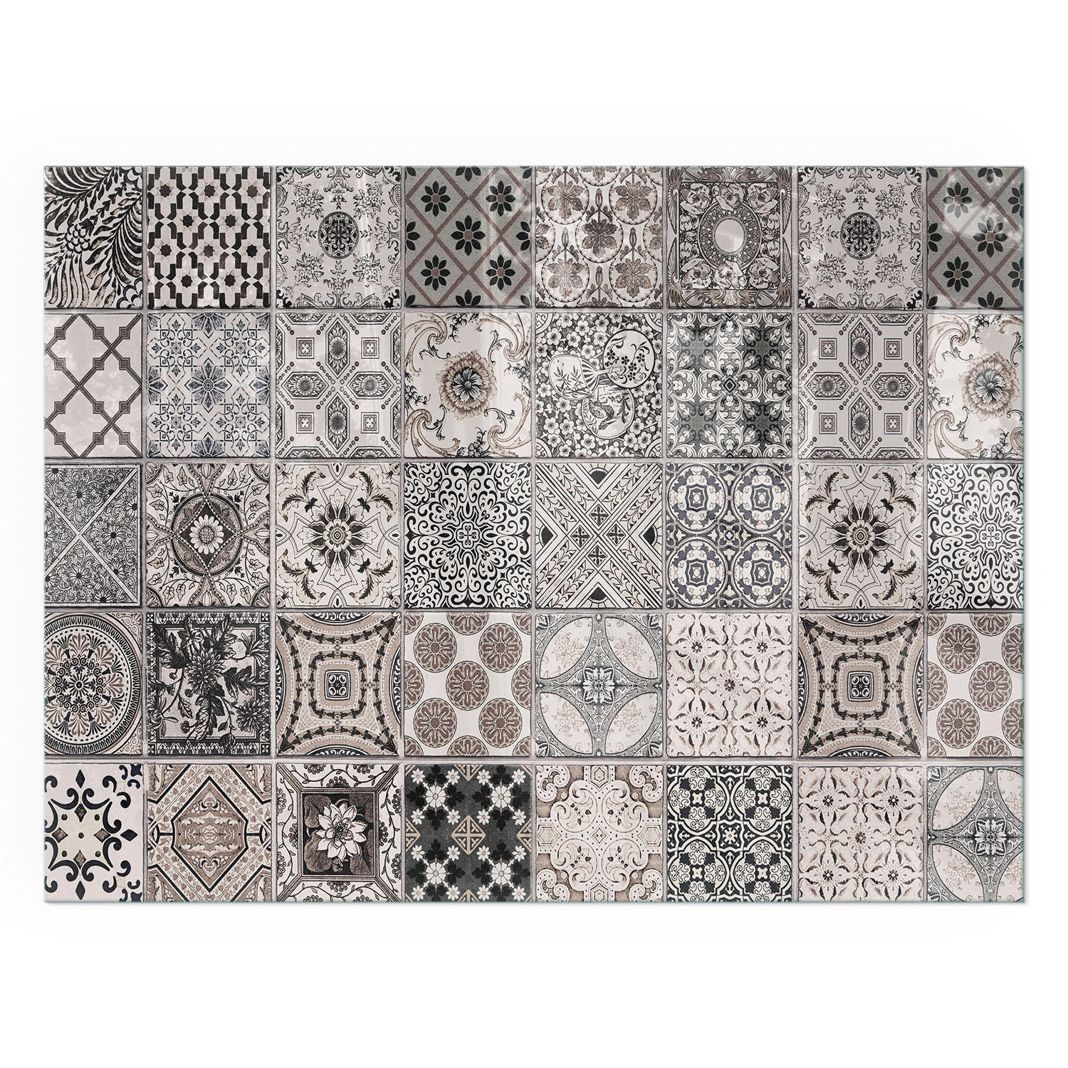 GLASPLATTE für Kamin 80x60 cm - Schwarz, Glas (80/60/0.4cm) - TULUP