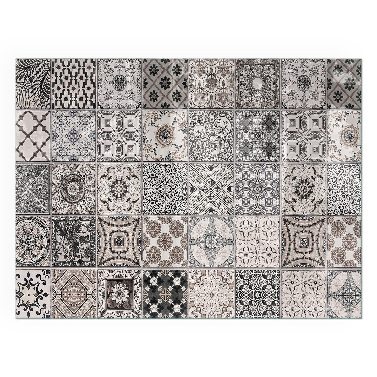 GLASPLATTE für Kamin 80x60 cm - Schwarz, Glas (80/60/0.4cm) - TULUP